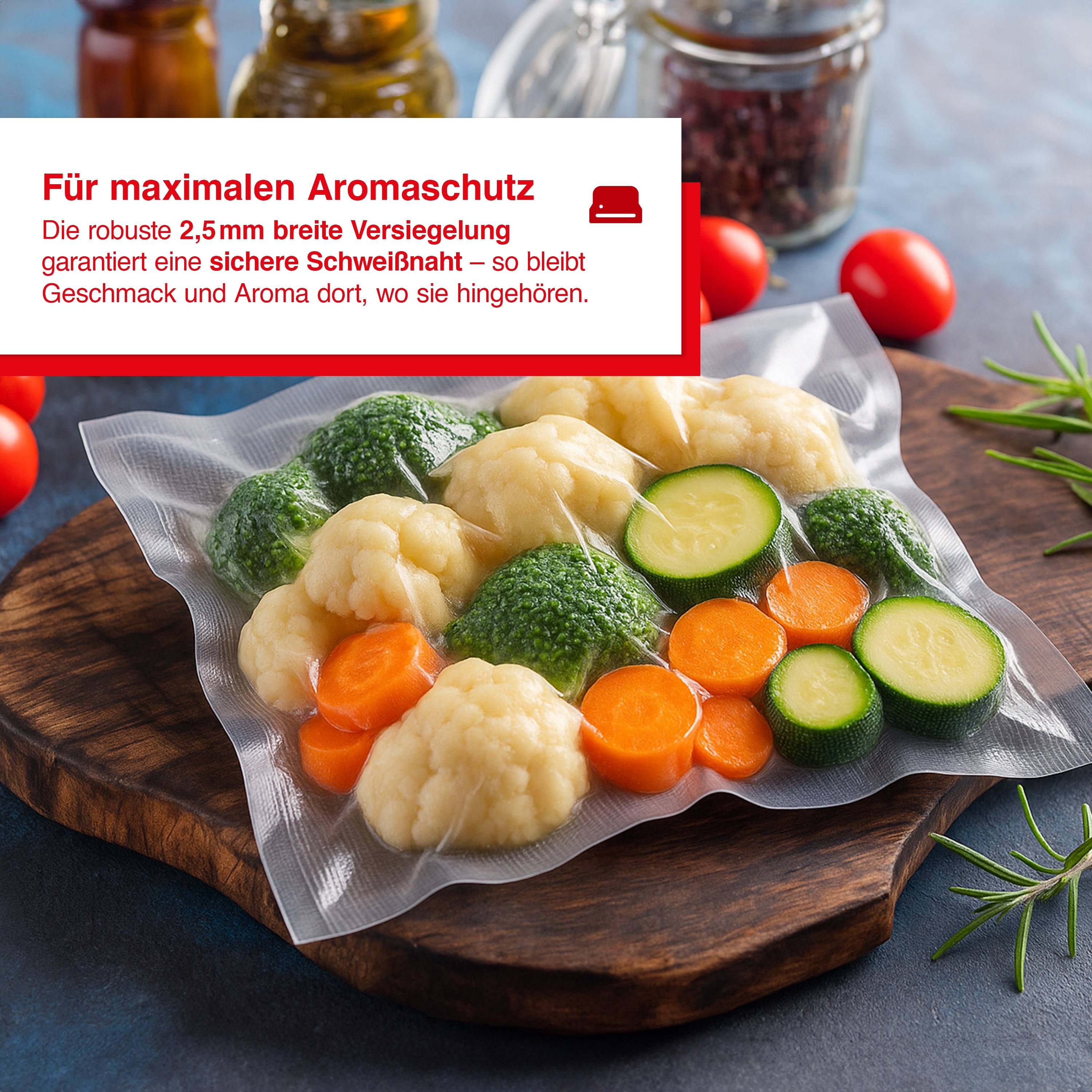 Solis Vakuumiergerät 30cm Beutel 2,5mm Schweißnaht, Dauerbetrieb, Versiegelung