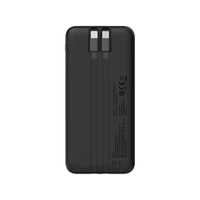 XLayer Powerbank 10.000 mAh mit zwei integrierten Kabeln PD 20W Black XLayer Powerbank 10.000 mAh mit zwei integrierten Kabeln PD 20W Black