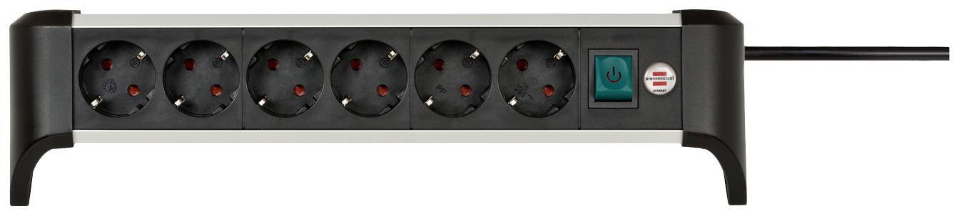 Brennenstuhl Steckdosenleiste ALU-Office-Line 6fach 3m Multimedia-Technik Steckdosenleisten