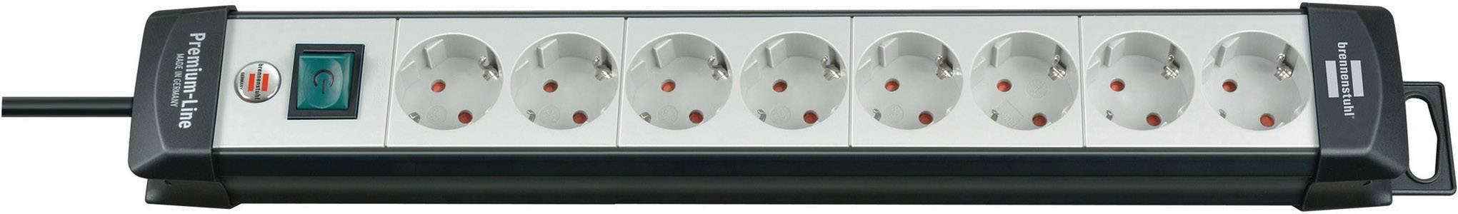Brennenstuhl Steckdoseneiste Premium-Line 8x sw/grau 3m Multimedia-Technik Steckdosenleisten