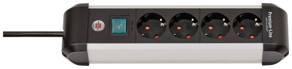 Brennenstuhl Steckdosenleiste Premium-ALU-Line 4fach 1.8m Multimedia-Technik Steckdosenleisten