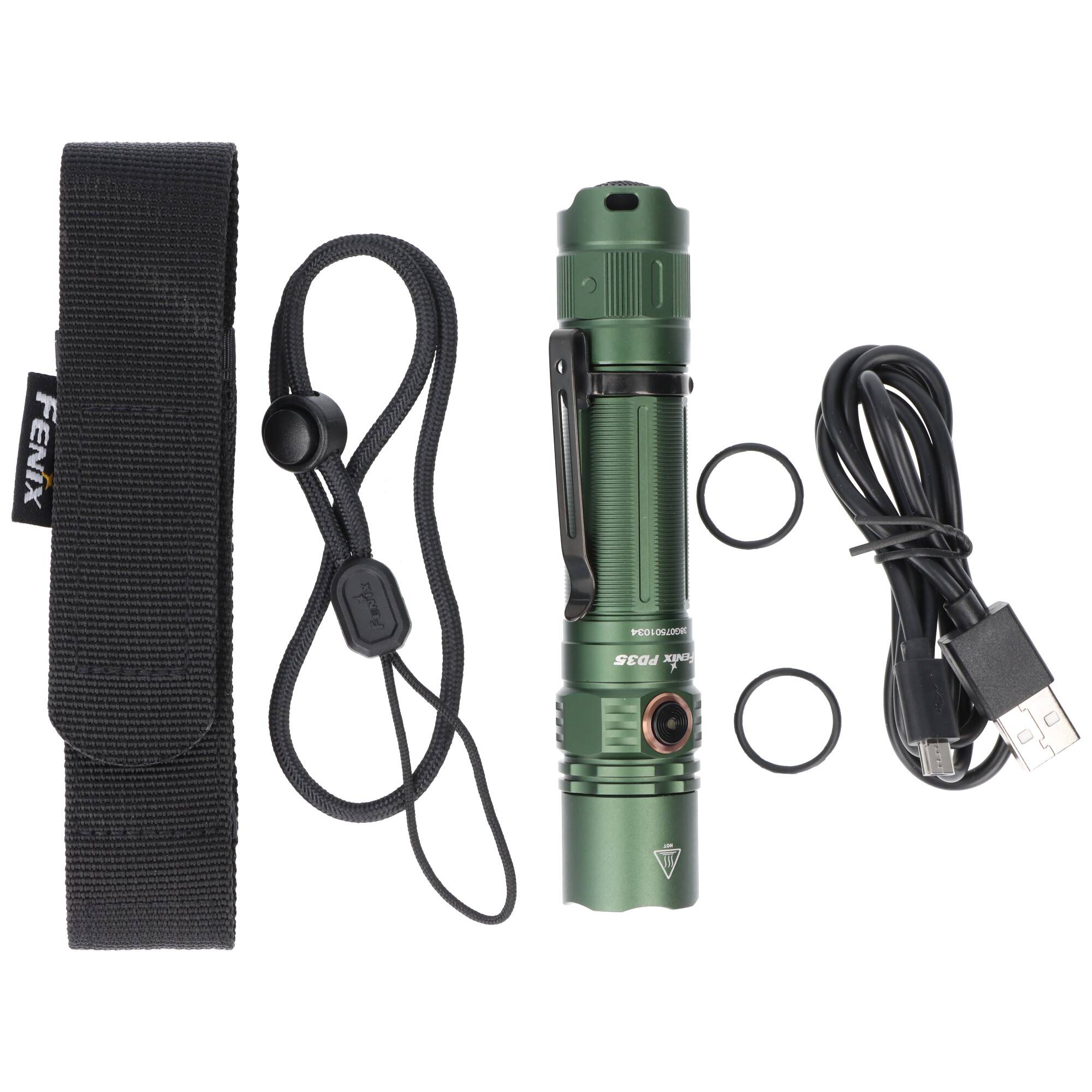 Fenix PD35 V3.0 LED-Taschenlampe, Sonderversion Tropic Green, max. 1700 Lumen, SFT40 LED, inklusive ARB-L18-2600U Akku