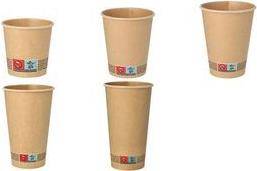 PAPSTAR Papp-Trinkbecher ''pure'', 0,5 l, braun aus Pappe mit biologisch abbaubarer Beschichtung,