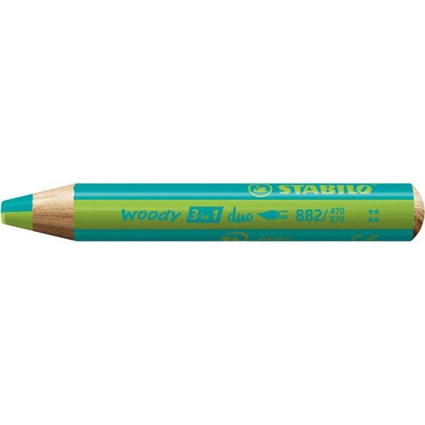 Aquarellfarbstift woody 3 in 1 duo türkis/hellgrün