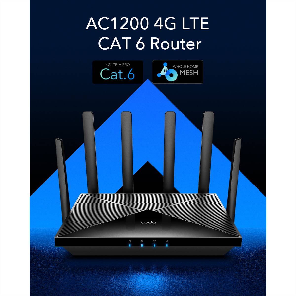 CUDY LT700 AC1200 Wi-Fi 4G Router LTE-Cat6 Gigabit
