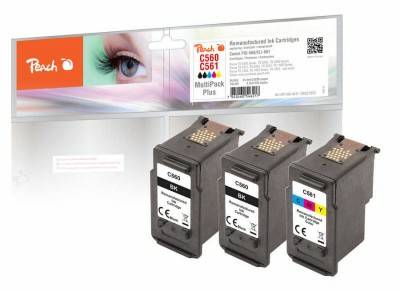 Peach Standardertrag 8 ml 8,5 200 Seiten 3 Stücke Multipack Spar Pack Plus Druckköpfe kompatibel zu Canon PG-560 3713C001