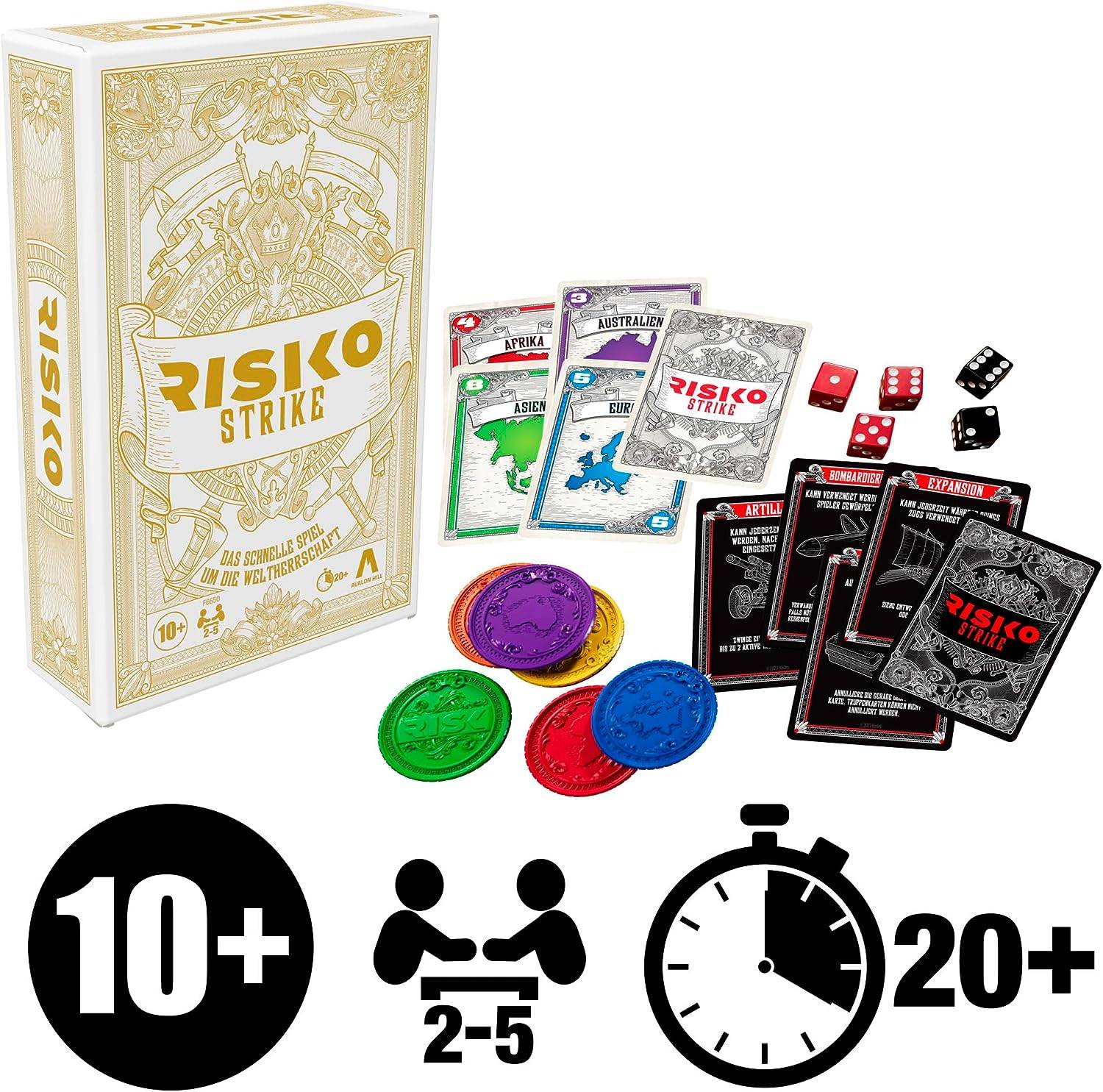 Hasbro - Risiko Strike Kartenspiel Würfelspiel Strategiespiel