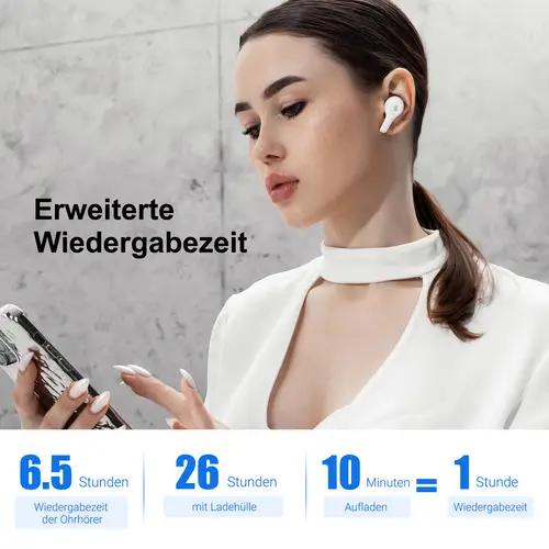 Edifier X5 Lite Echte Drahtlose In-Ear-Kopfhörer, Bluetooth 5.3 Kopfhörer, 26 Stunden Spielzeit, 4 EQ-Voreinstellungen, Spielmodus, IP55 - Weiß Edifier X5 Lite Echte Drahtlose In-Ear-Kopfhörer, Bluetooth 5.3 Kopfhörer, 26 Stunden Spielzeit, 4 EQ-Voreinstellungen, Spielmodus, IP55 - Weiß