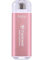 Rosa USB-Flash-Laufwerk mit 512 GB Kapazität von Transcend mit der Bezeichnung 