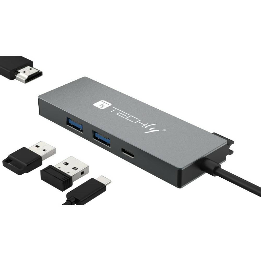 Techly Dockingstation - USB-C 3.2 Gen 1 - HDMILade-/Dockingstation