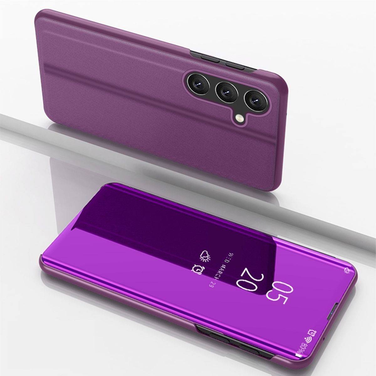 Für Samsung Galaxy S23 FE View Spiegel Handy Smart Cover Wake UP Case