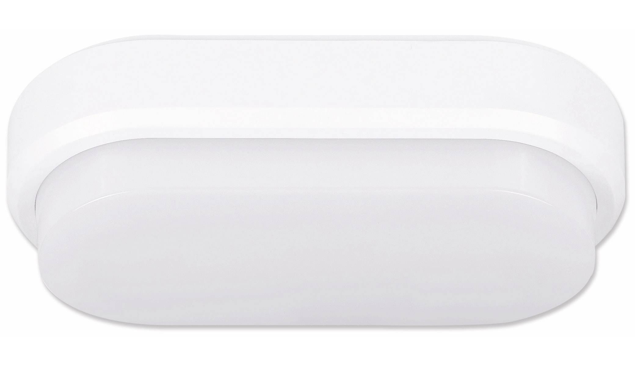 MÜLLER-LICHT LED-Wand- und Deckenleuchte 20300538, 9W, 650 lm, 4000K, IP54, Bewegungsmelder, oval