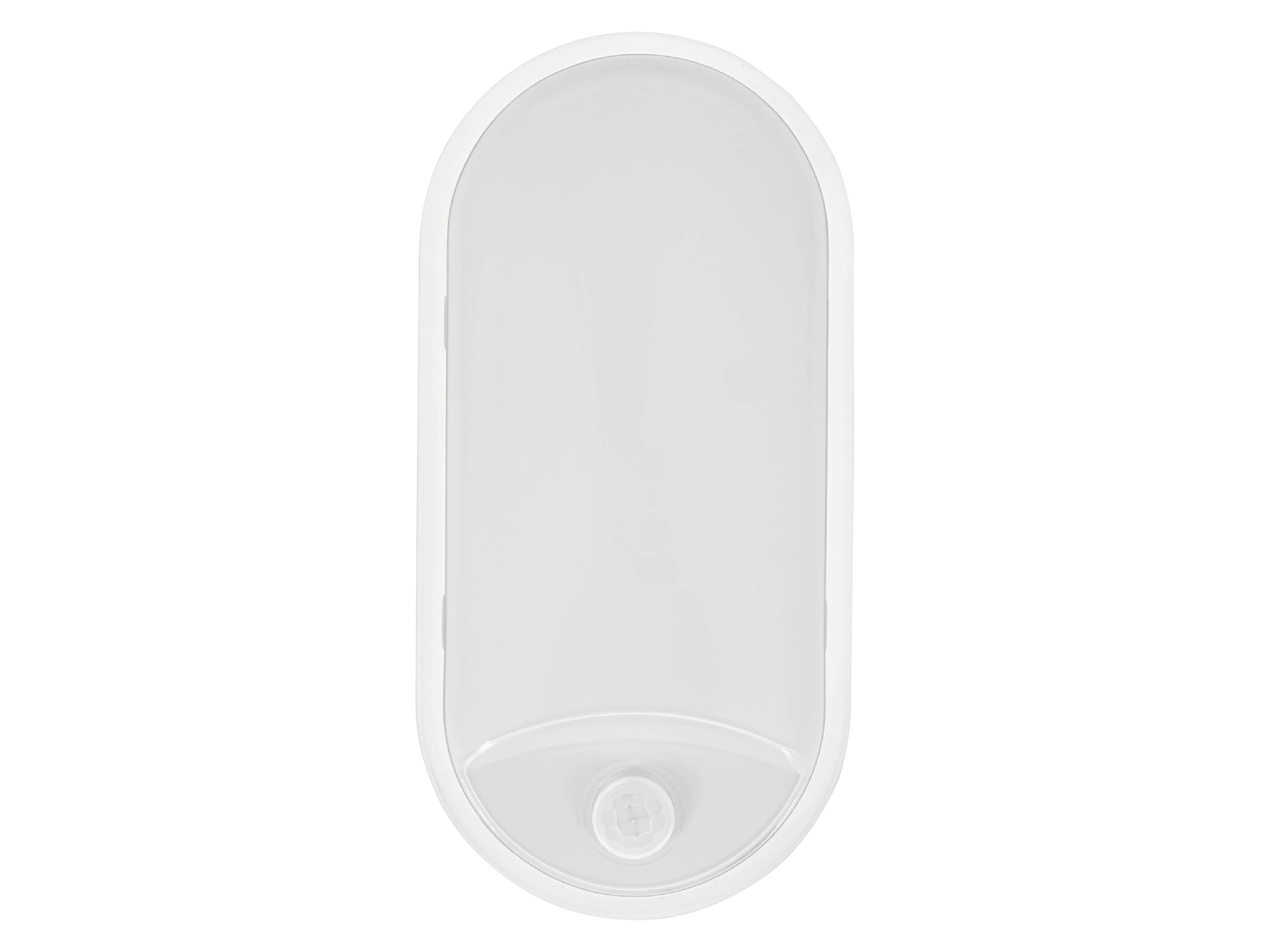 MÜLLER-LICHT LED-Wand- und Deckenleuchte 20300538, 9W, 650 lm, 4000K, IP54, Bewegungsmelder, oval