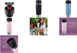 emsa Isolierbecher TRAVEL MUG Wave, 0,5 L., pastellrosa hochwertiger, vakuumisolierter Edelstahlkörper, spül