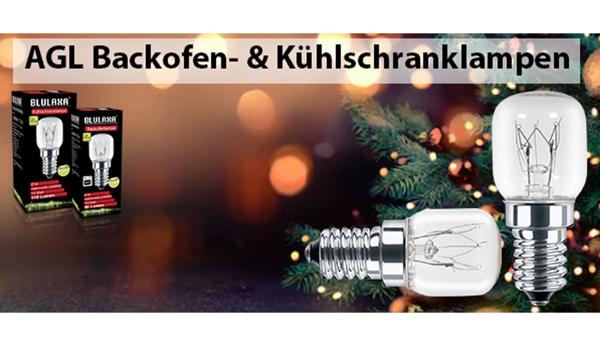 BLULAXA AGL Backofenlampe T22, E14, 15 W, 300°C, 90 lm, 2400K, 22x48 mm