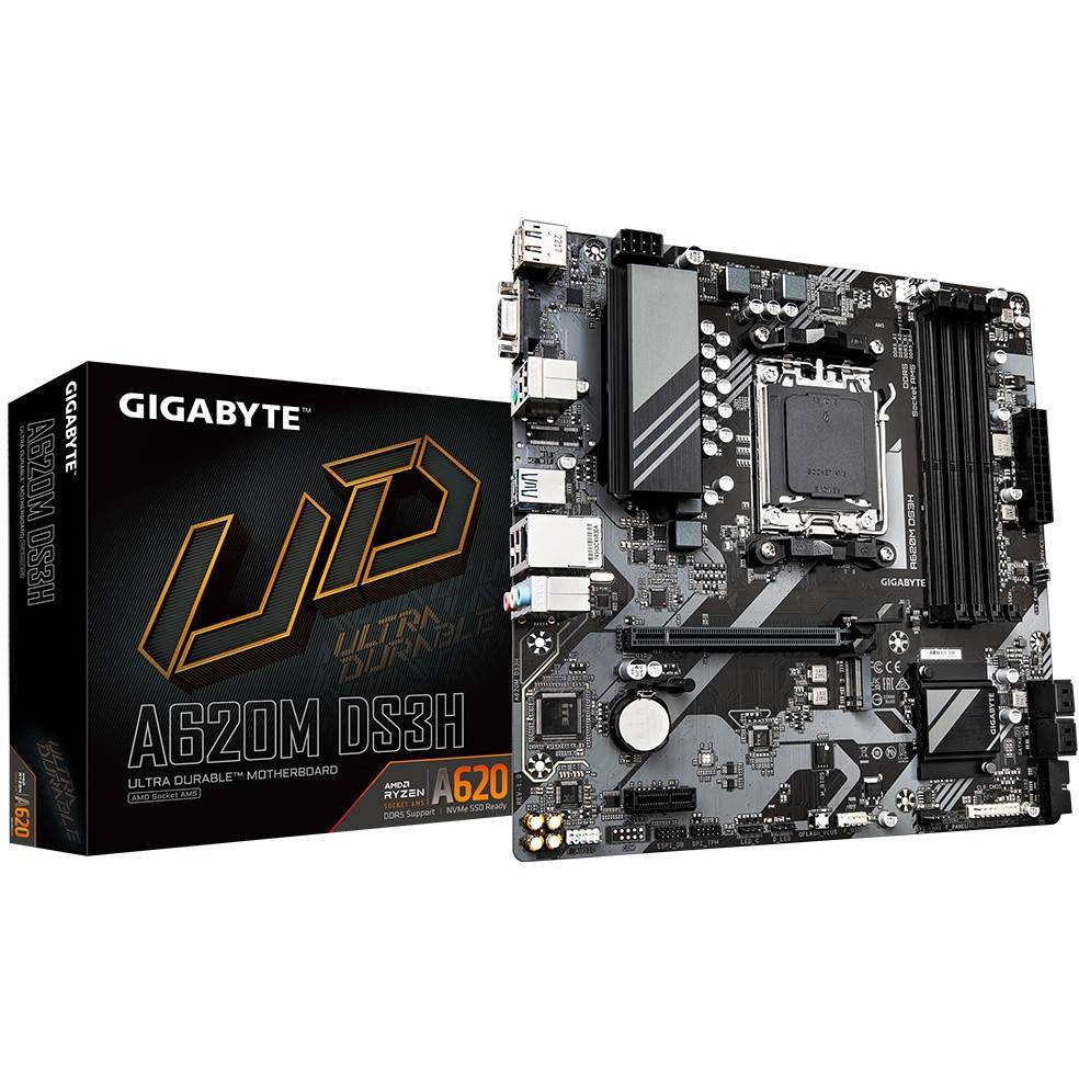 Gigabyte A620M DS3H (rev. 1.0) AMD A620 Buchse AM5 micro ATX & Zubehör