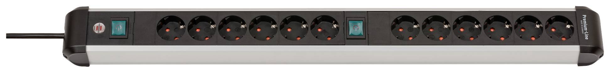 Brennenstuhl Steckdosenleiste Premium-ALU-Line 12fach 3m Multimedia-Technik Steckdosenleisten