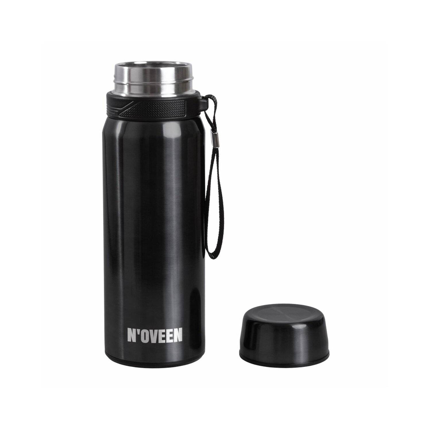 Transparent Edelstahl Thermoskanne | 700 ml, Grau