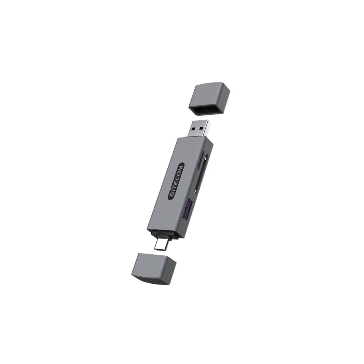 Sitecom USB-A + USB-C Stick-Kartenleser mit USB-Anschluss – SD & MicroSD