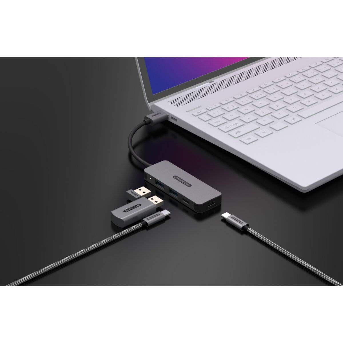 USB-A zu 2x USB-A + 2x USB-C Hub