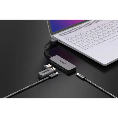 USB-A zu 2x USB-A + 2x USB-C Hub USB-A zu 2x USB-A + 2x USB-C Hub
