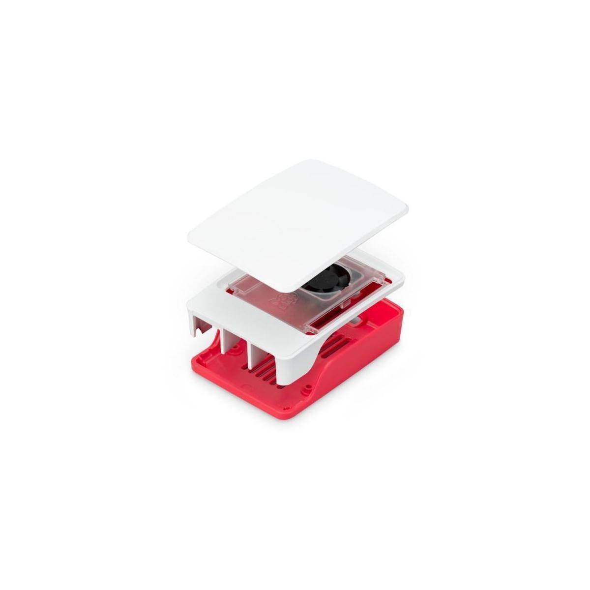 EB82193 - Raspberry Pi Gehäuse inkl. Lüfter für Pi 5 RotWeiß