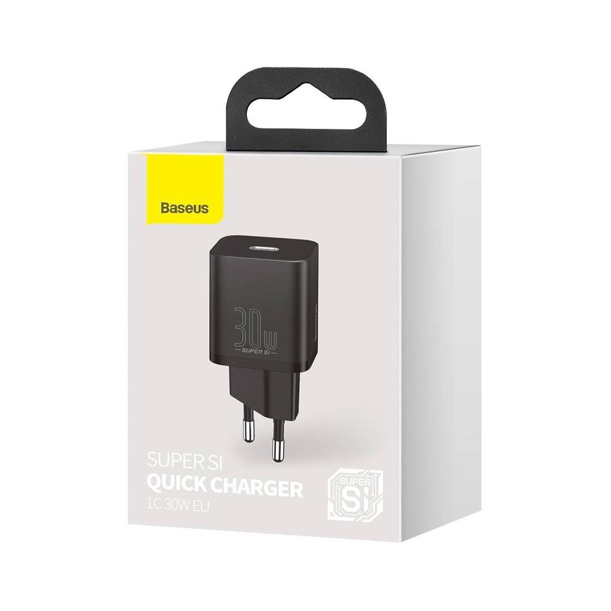 Baseus Super Si 1C Schnellladegerät USB Typ C 30W Power Delivery Quick Charge schwarz (CCSUP-J01)