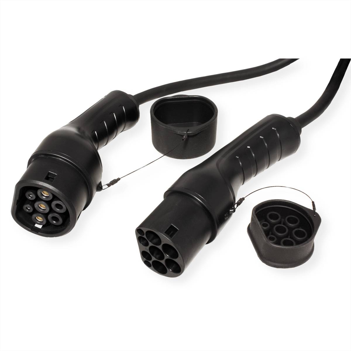 ROLINE E-Auto Ladekabel Typ2, 1-phasig, 250VAC (1P+N+E), 32 A, 7,4 kW, 3 m