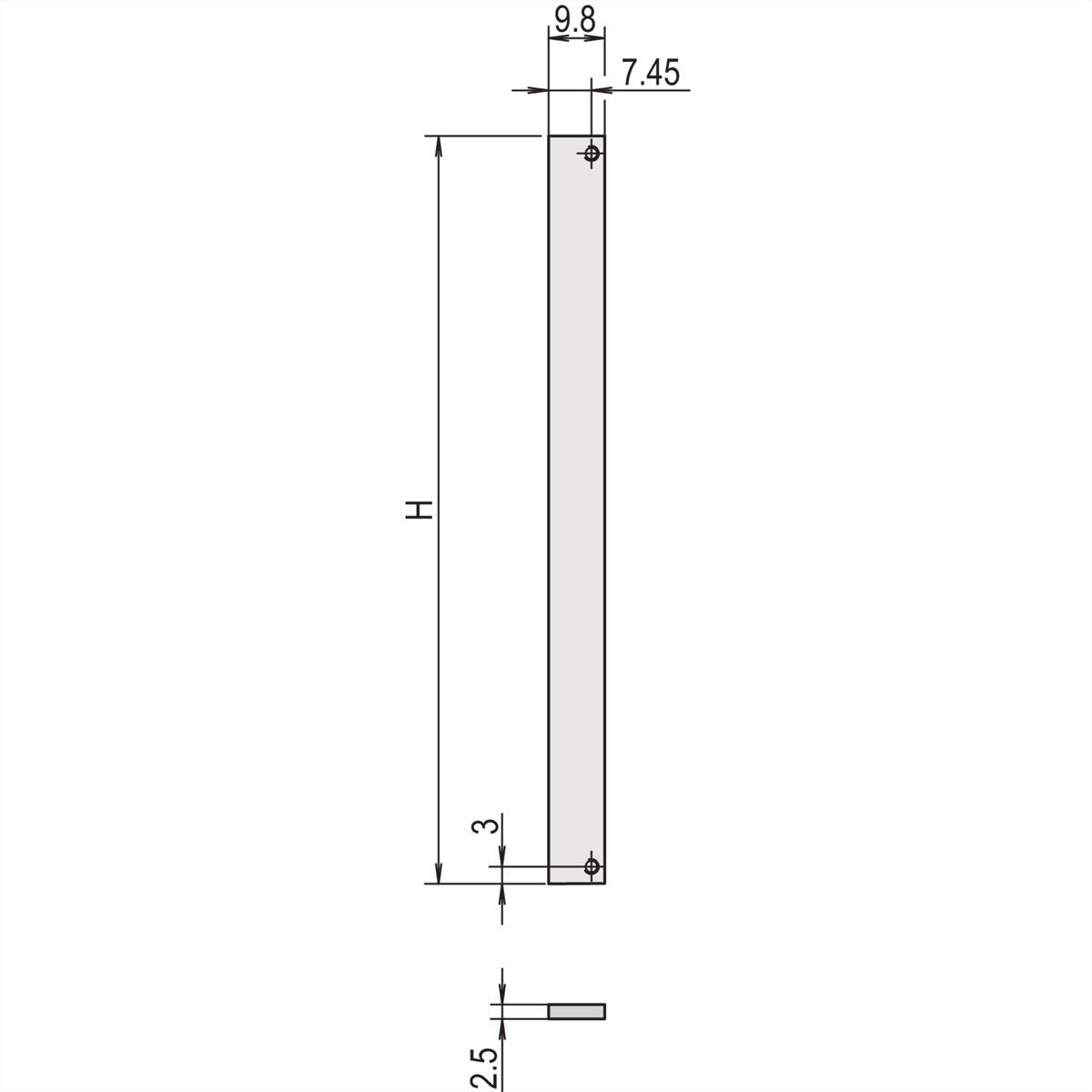 SCHROFF Frontplatten ungeschirmt - TEILFRONTPLATTE 3HE 2TE EL