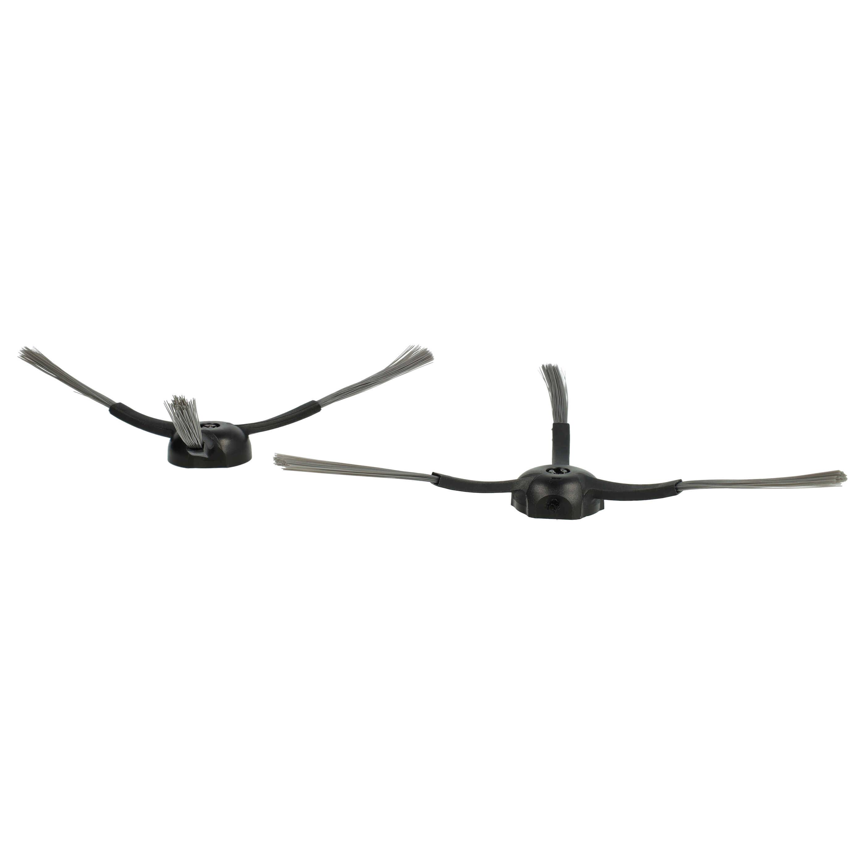 vhbw 2x Seitenbürste kompatibel mit Neabot Nomo N1 Plus, Nomo N1+, Nomo N1 Saugroboter - Reinigungsbürsten Set, dunkelgrau