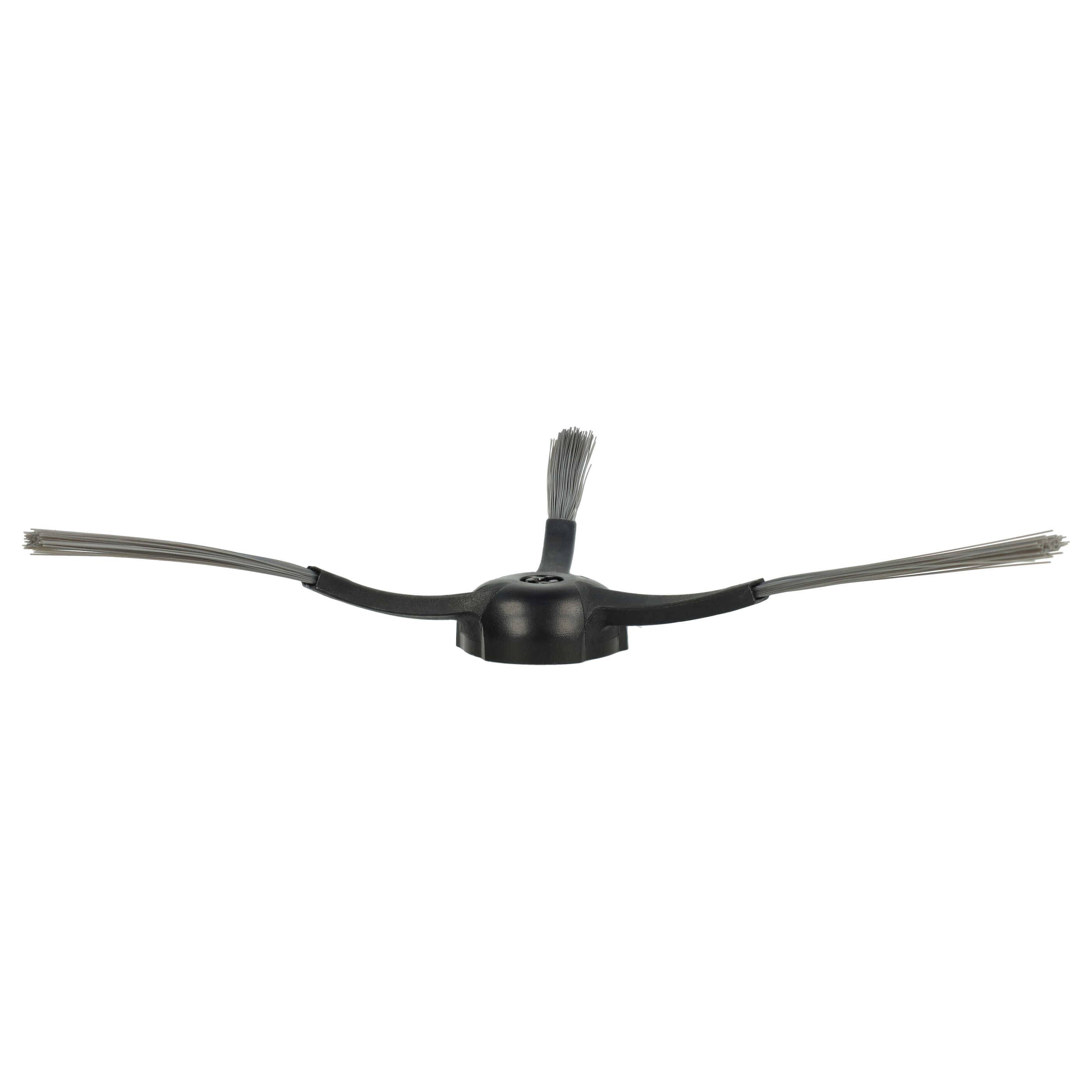 vhbw 2x Seitenbürste kompatibel mit Neabot Nomo N1 Plus, Nomo N1+, Nomo N1 Saugroboter - Reinigungsbürsten Set, dunkelgrau