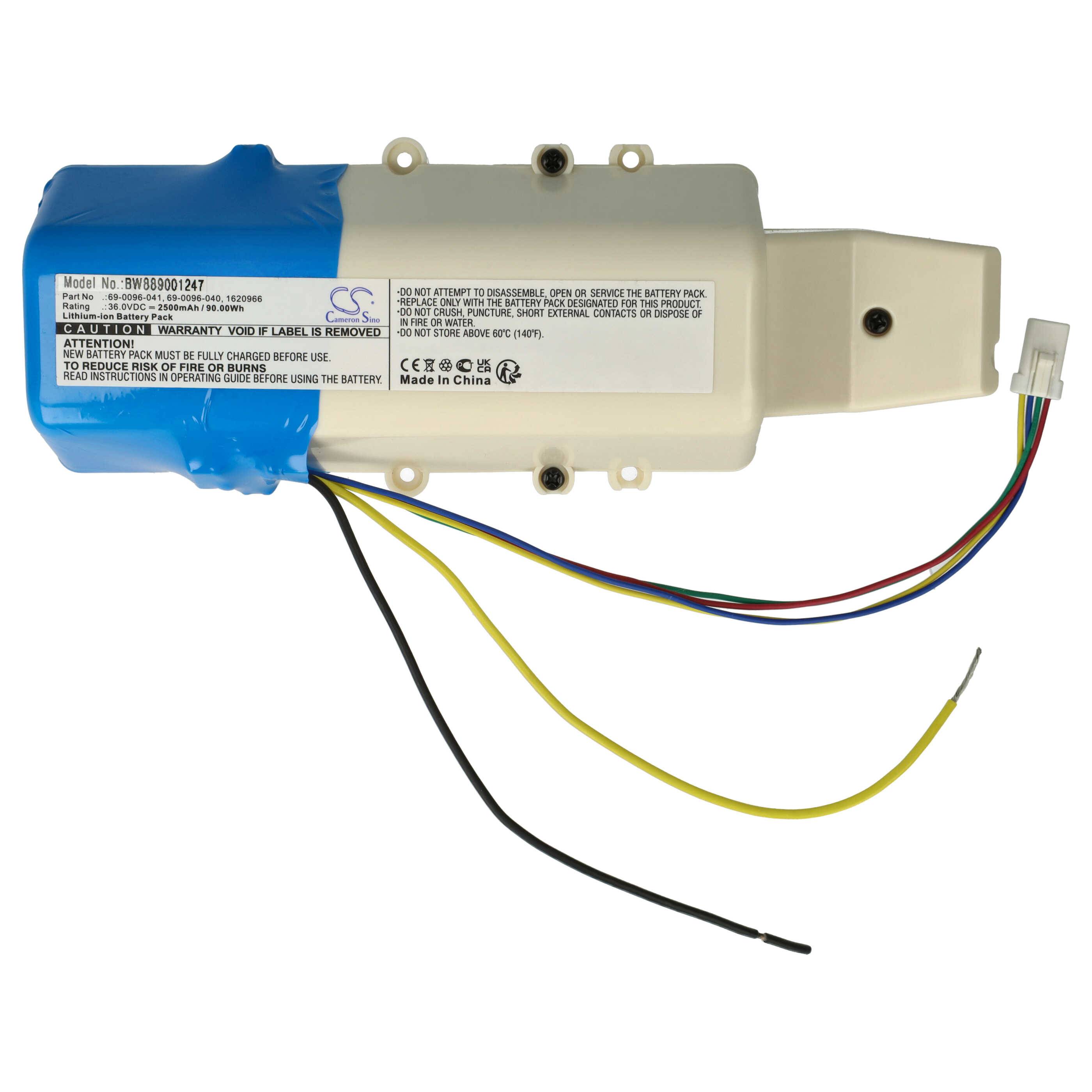 vhbw Akku kompatibel mit Bissell CrossWave Cordless Max 2590, 2551, 2554A, 2554, Deluxe 2593, 2593, 2596 Staubsauger (2500 mAh, 36 V, Li-Ion)