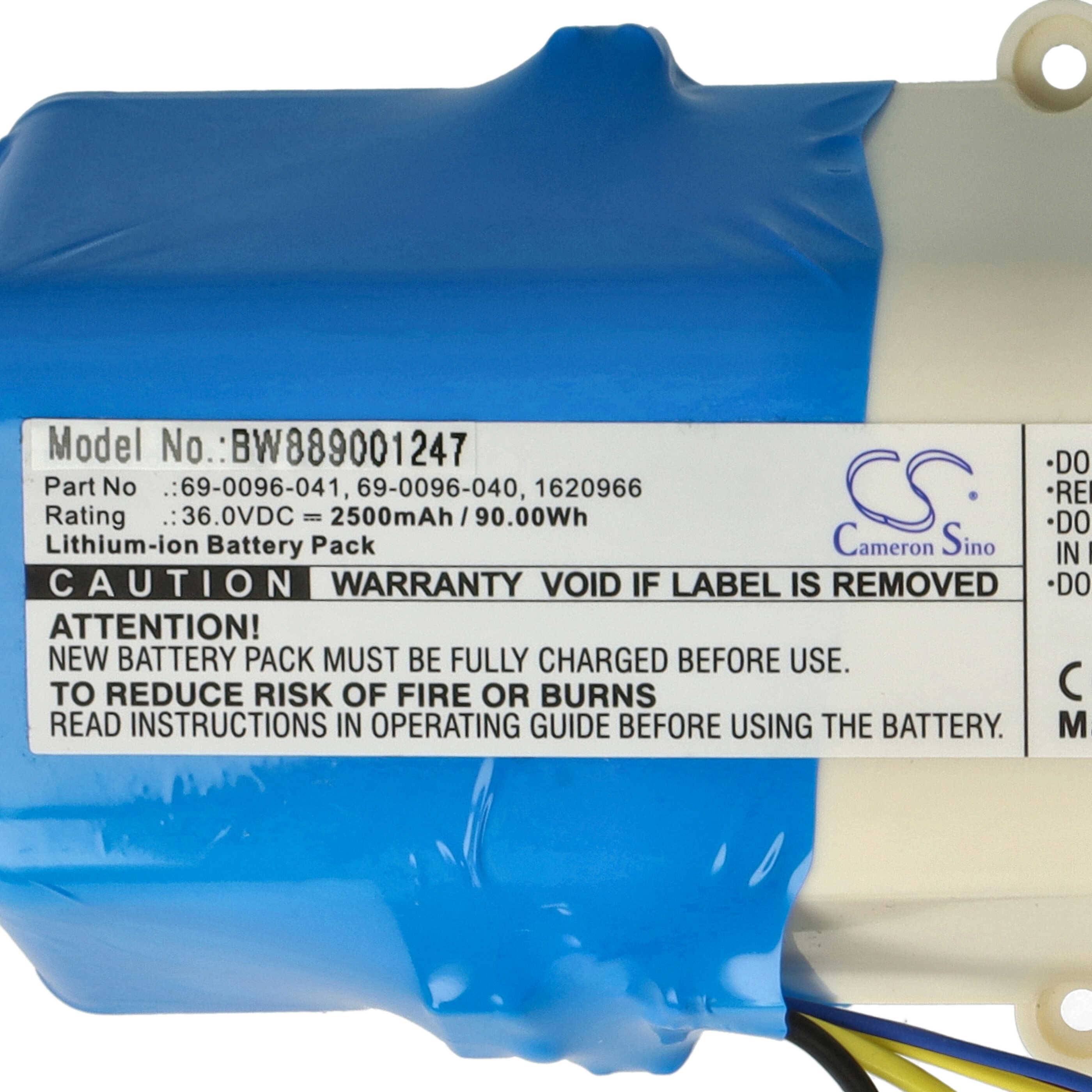 vhbw Akku kompatibel mit Bissell CrossWave Cordless Max 2590, 2551, 2554A, 2554, Deluxe 2593, 2593, 2596 Staubsauger (2500 mAh, 36 V, Li-Ion)
