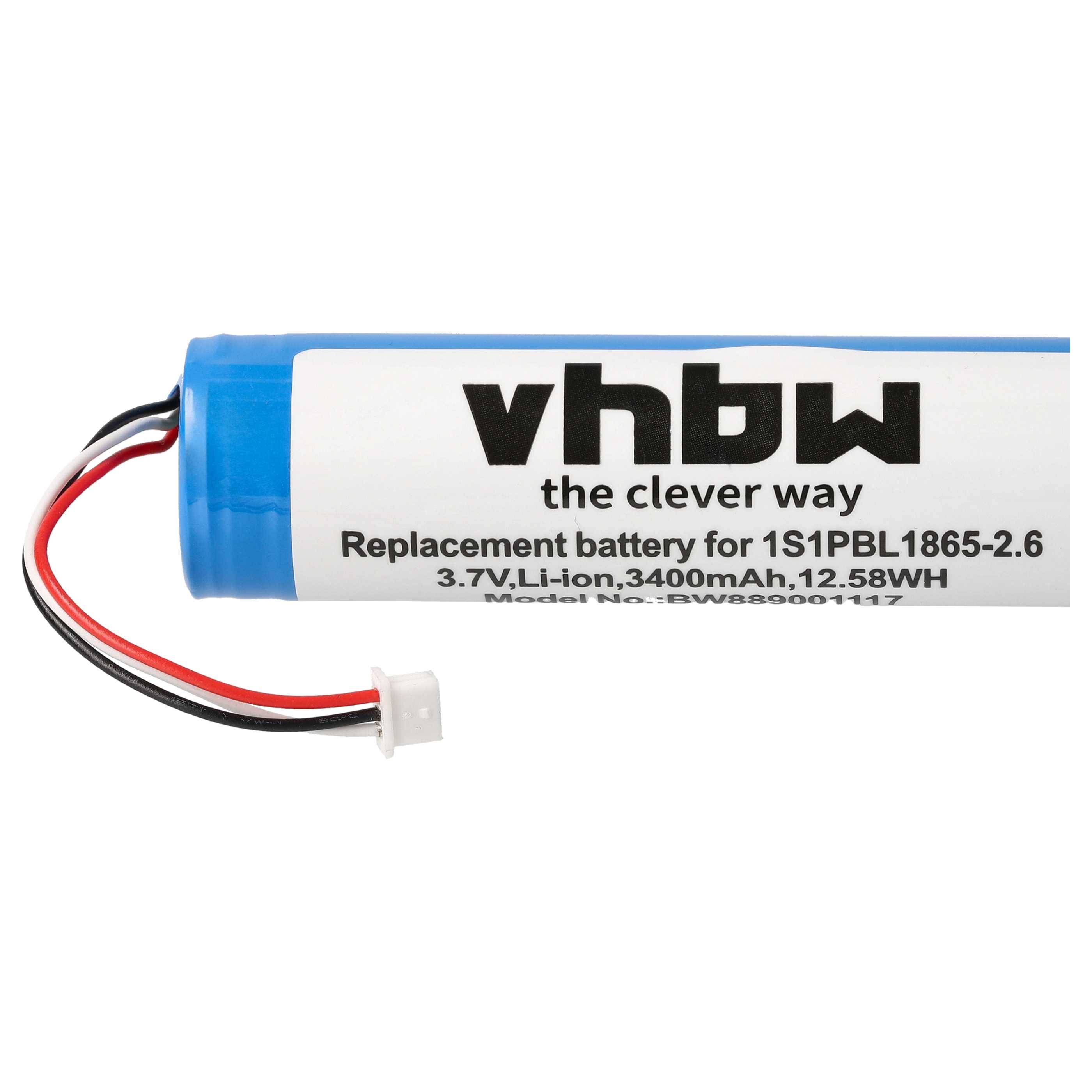 vhbw Akku Ersatz für Philips 1S1PBL1865-2.6 für Babyphone Babytalker (3400 mAh, 3,7 V, Li-Ion)