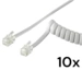 10x Telefonhörer-Spiralkabel RJ10-Stecker (4P4C) > RJ10-Stecker (4P4C) weiß, 2m 10x Telefonhörer-Spiralkabel RJ10-Stecker (4P4C) > RJ10-Stecker (4P4C) weiß, 2m