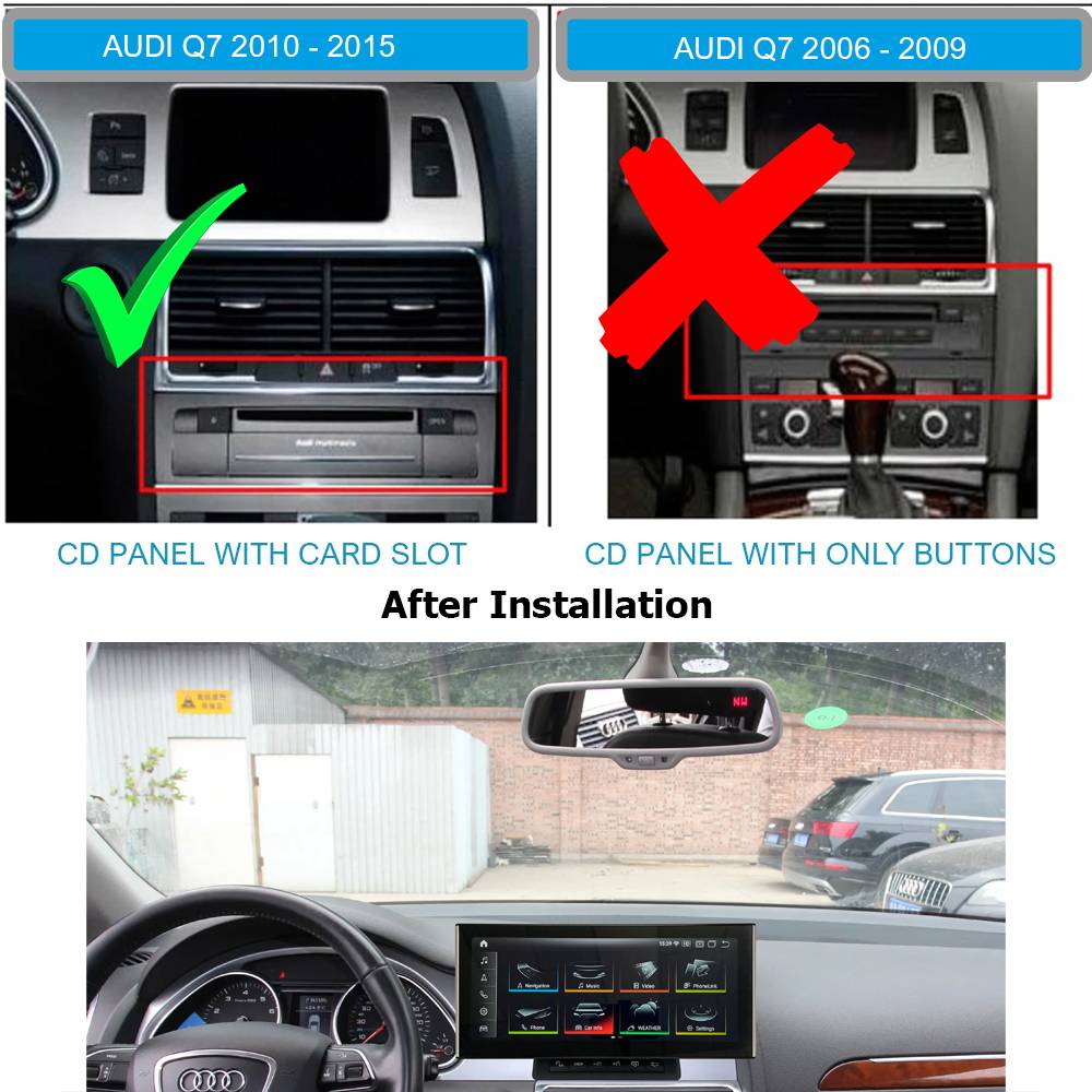 Für Audi Q7 MMI 3G 10.2" Touchscreen Android GPS Navigation CarPlay AndroidAuto