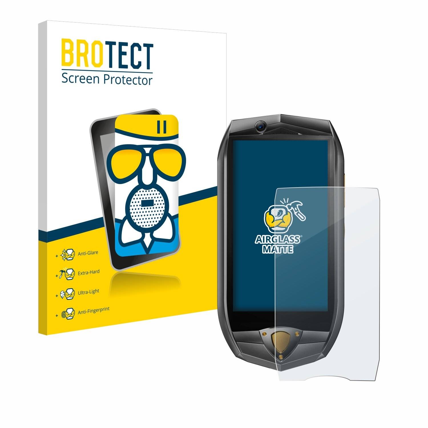 BROTECT AirGlass Matt Glas Panzer Folie für Oukitel