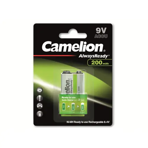 CAMELION NiMH-9 V-Blockakku AlwaysReady, 200 mAh CAMELION NiMH-9 V-Blockakku AlwaysReady, 200 mAh