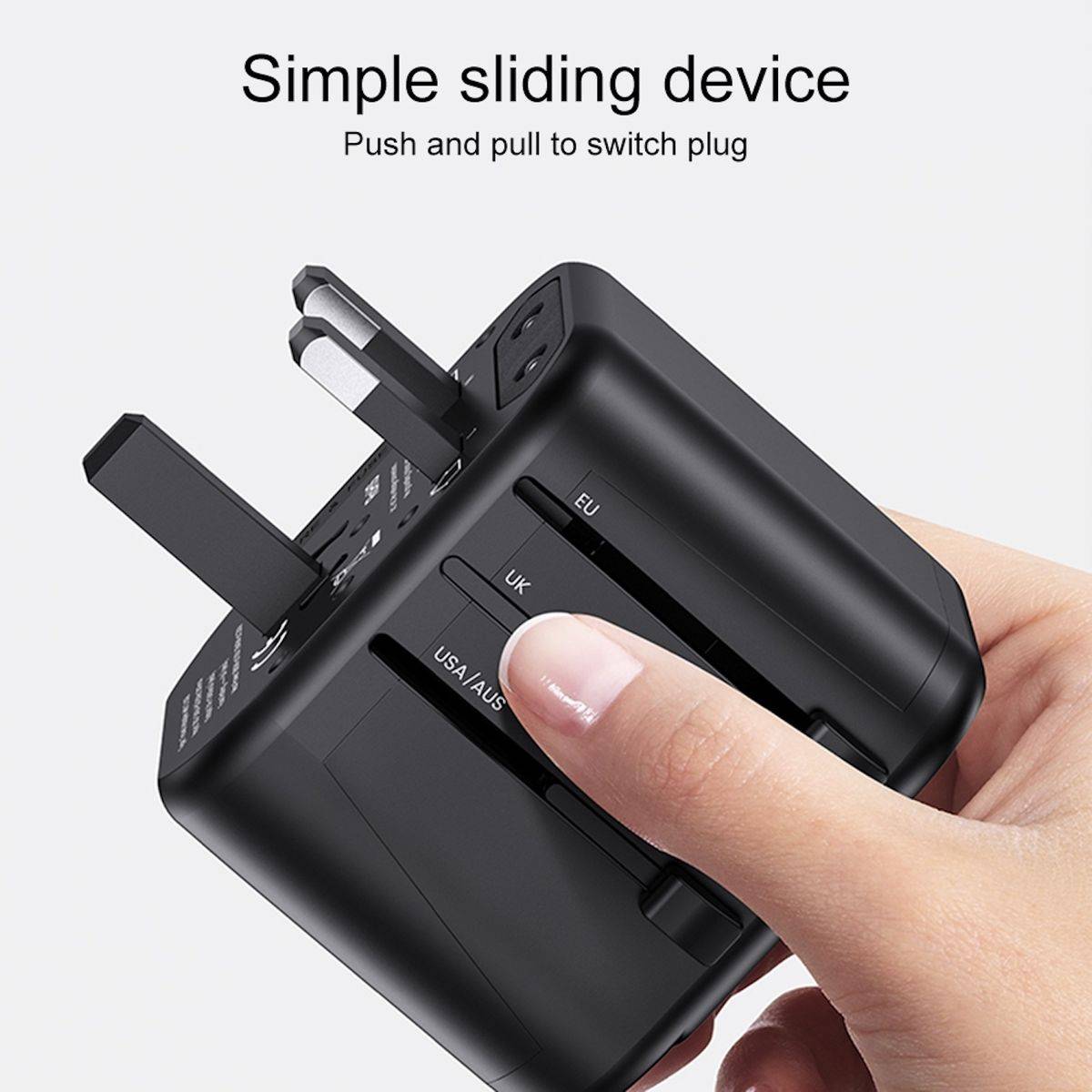 Universeller verstellbarer Reiseadapter 12W Netzteil 2x USB Anschlüsse
