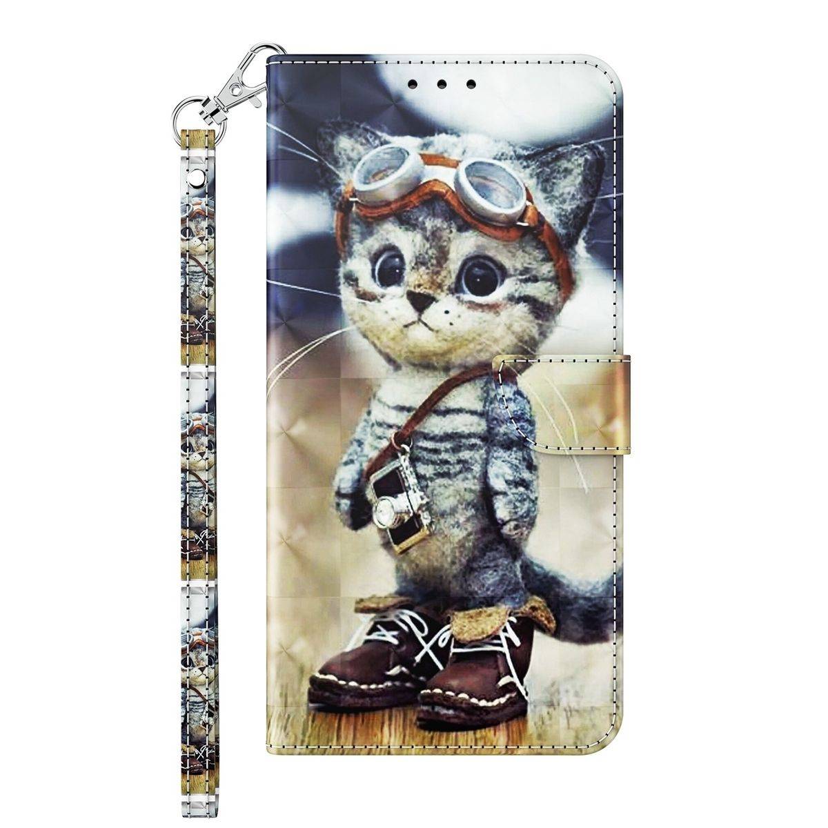 Für Samsung Galaxy S23 FE 3D Kunstleder Handy Tasche Book Motiv Hülle