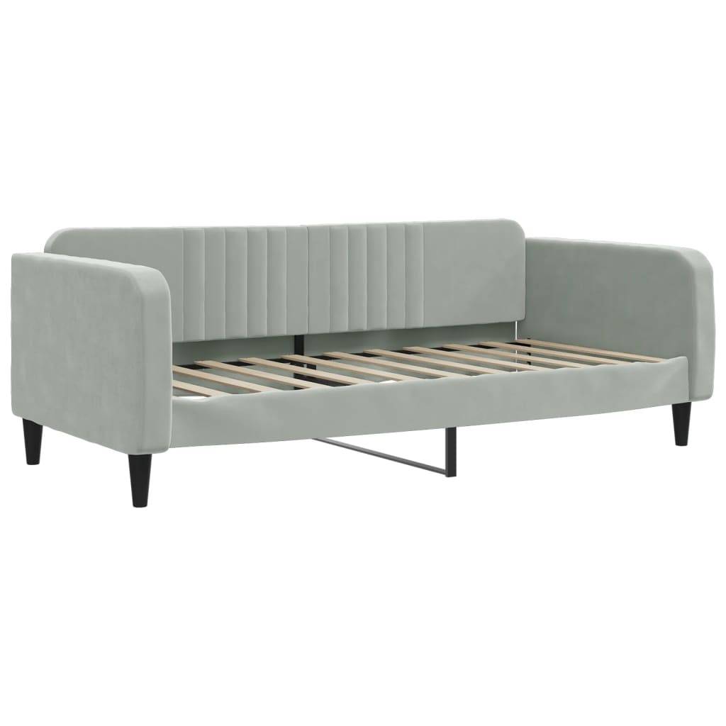 vidaXL Tagesbett Hellgrau 100x190 cm Samt