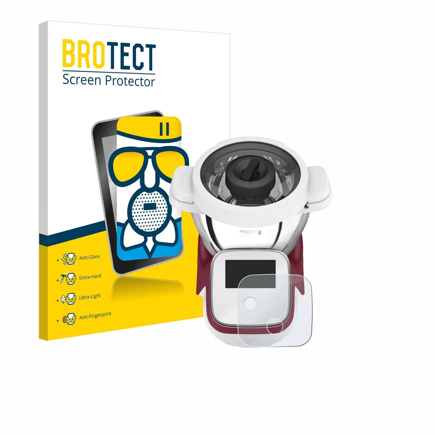 BROTECT AirGlass Matt Glas Panzer Folie für Moulinex i-Companion Touch
