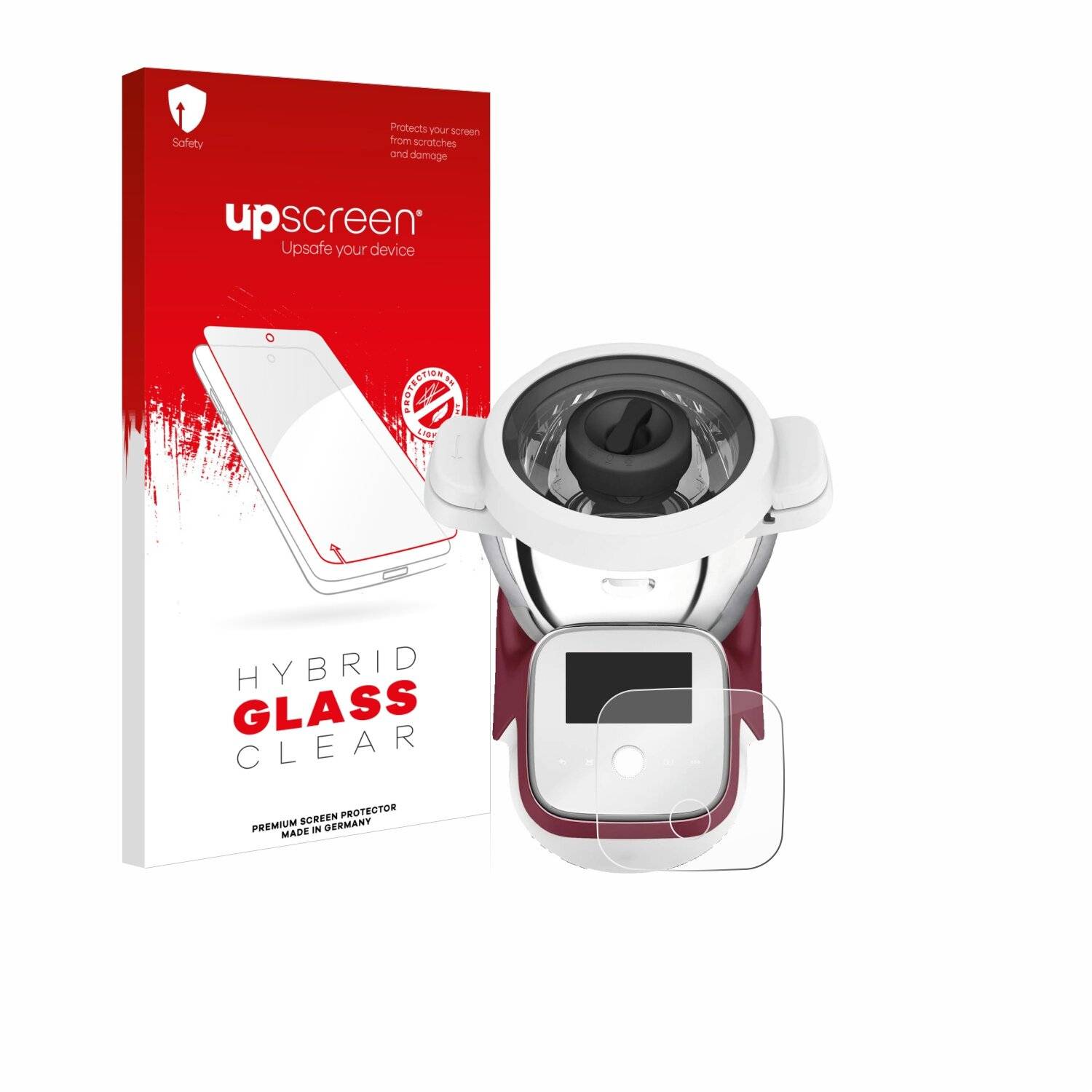 upscreen Hybrid Glas Panzer-Folie für Moulinex i-Companion Touch