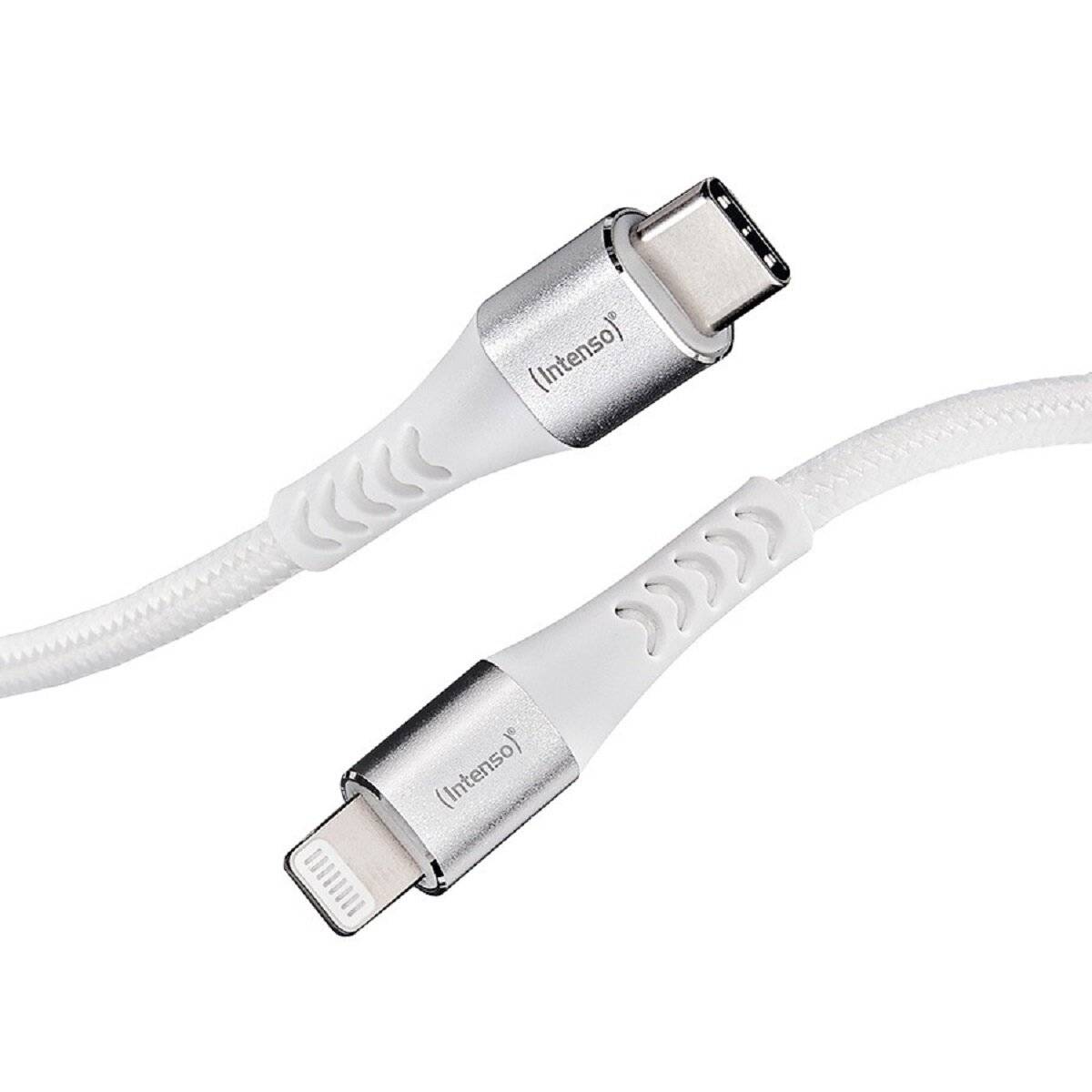 Ein weißes Ladekabel mit 