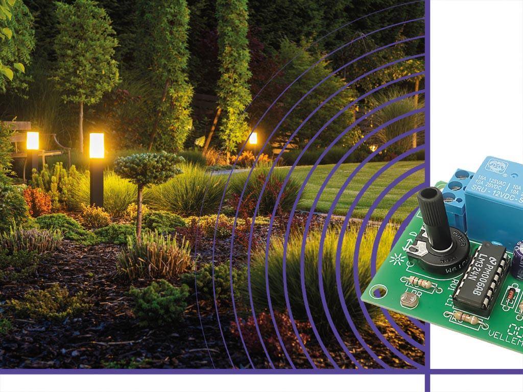 WHADDA Dämmerungsschalter Bausatz, automatisches Ein- und Ausschalten, Relaisausgang 24V/5A, 12 VDC