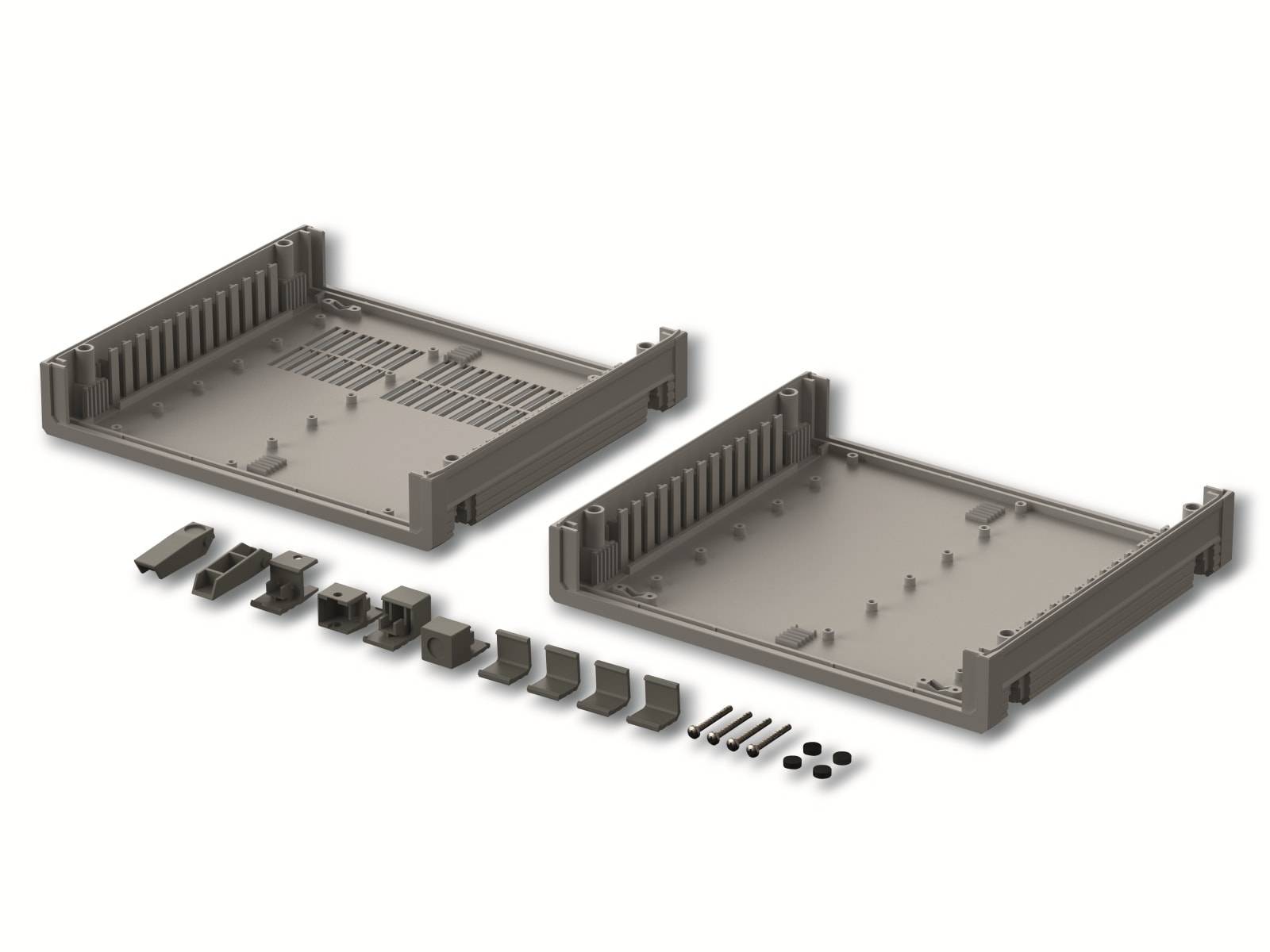 BOPLA Pultgehäuse, Ultramas, UM 52011 L-SET, ABS, 224,3x198,9x72,4mm, IP 30, lichtgrau, RAL 7035