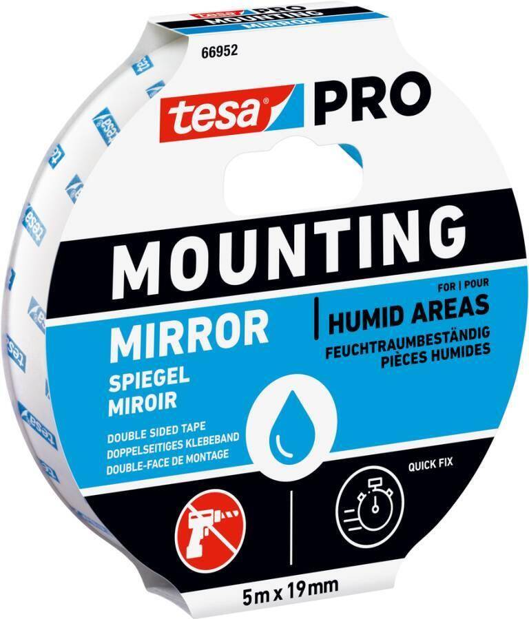 tesa Mounting PRO Spiegel 66952-00001-00 Montageband Weiß (L x B) 5 m x 19 mm 1 St