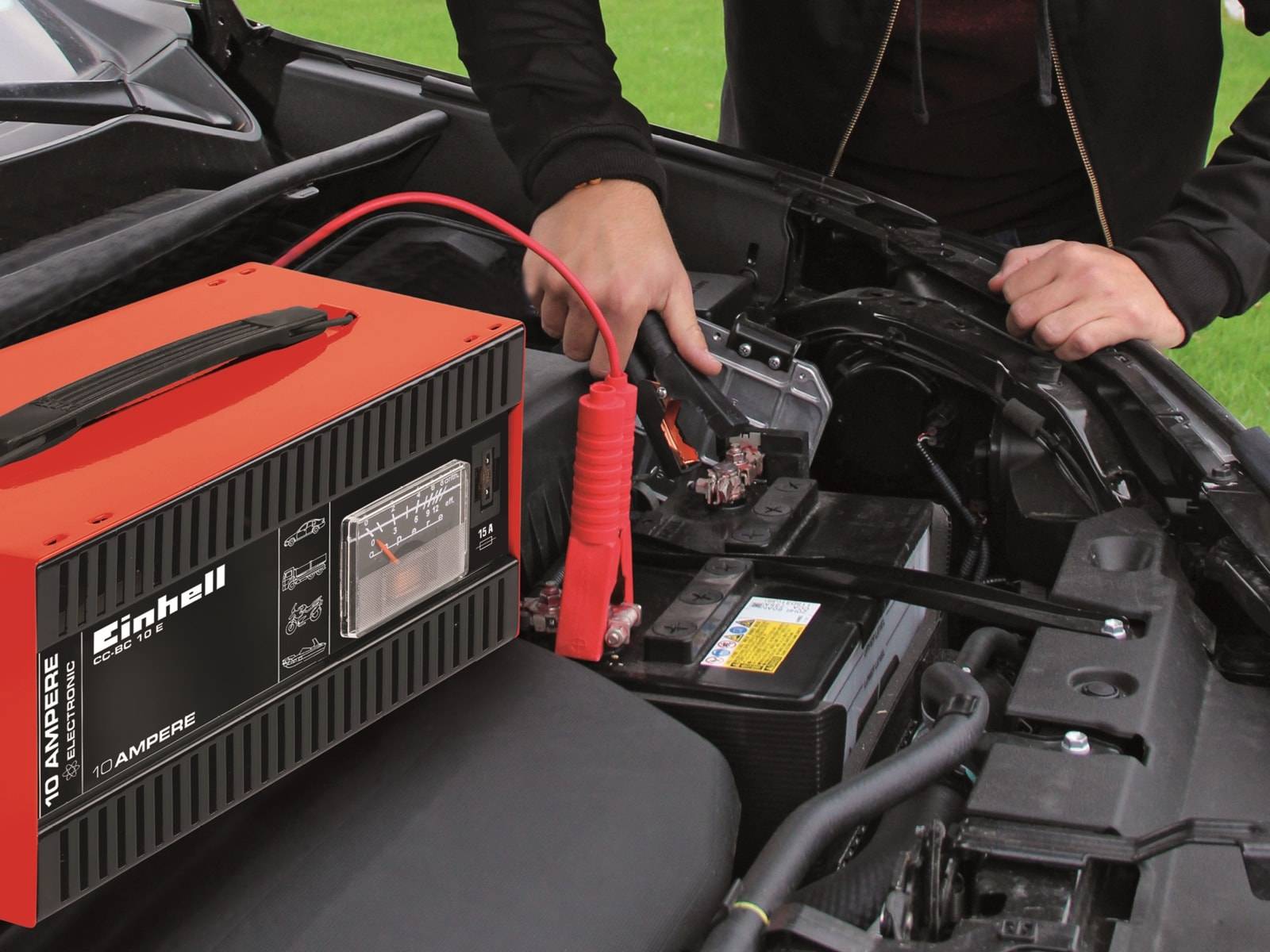 EINHELL Batterie-Ladegerät CC-BC 10 E, 12 V, 10 A