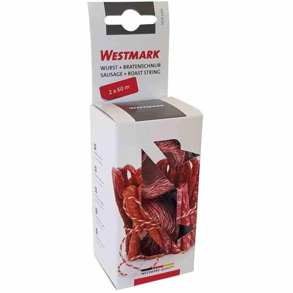 WESTMARK Grill-/Bratenschnur rot/weiß 60 m