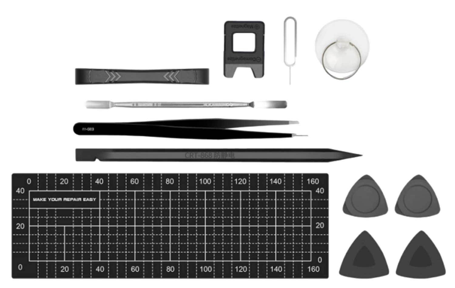PCWork, PCW08C, Hochwertiges Handy-Reparaturzubehör-Set, 12-teilig